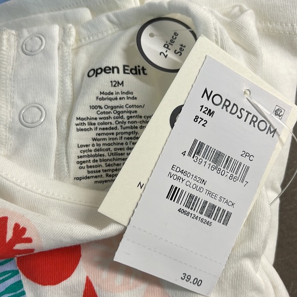 Open Edit Graphic Ivory Cloud Tree Stack Tee & Joggers NWT Size 12 months - Picture 9 of 9
